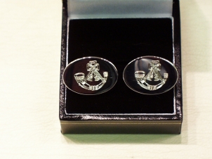 Light Infantry solid Sterling Silver cufflinks - Click Image to Close